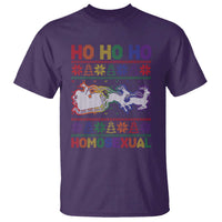 Funny Christmas LGBT T Shirt Ho Ho Ho Homosexual - Wonder Print Shop