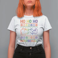 Funny Christmas LGBT T Shirt For Women Ho Ho Ho Homosexual - Wonder Print Shop