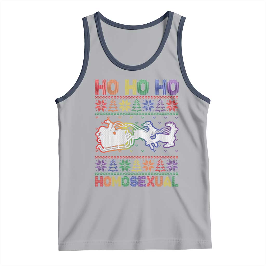 Funny Christmas LGBT Tank Top Ho Ho Ho Homosexual