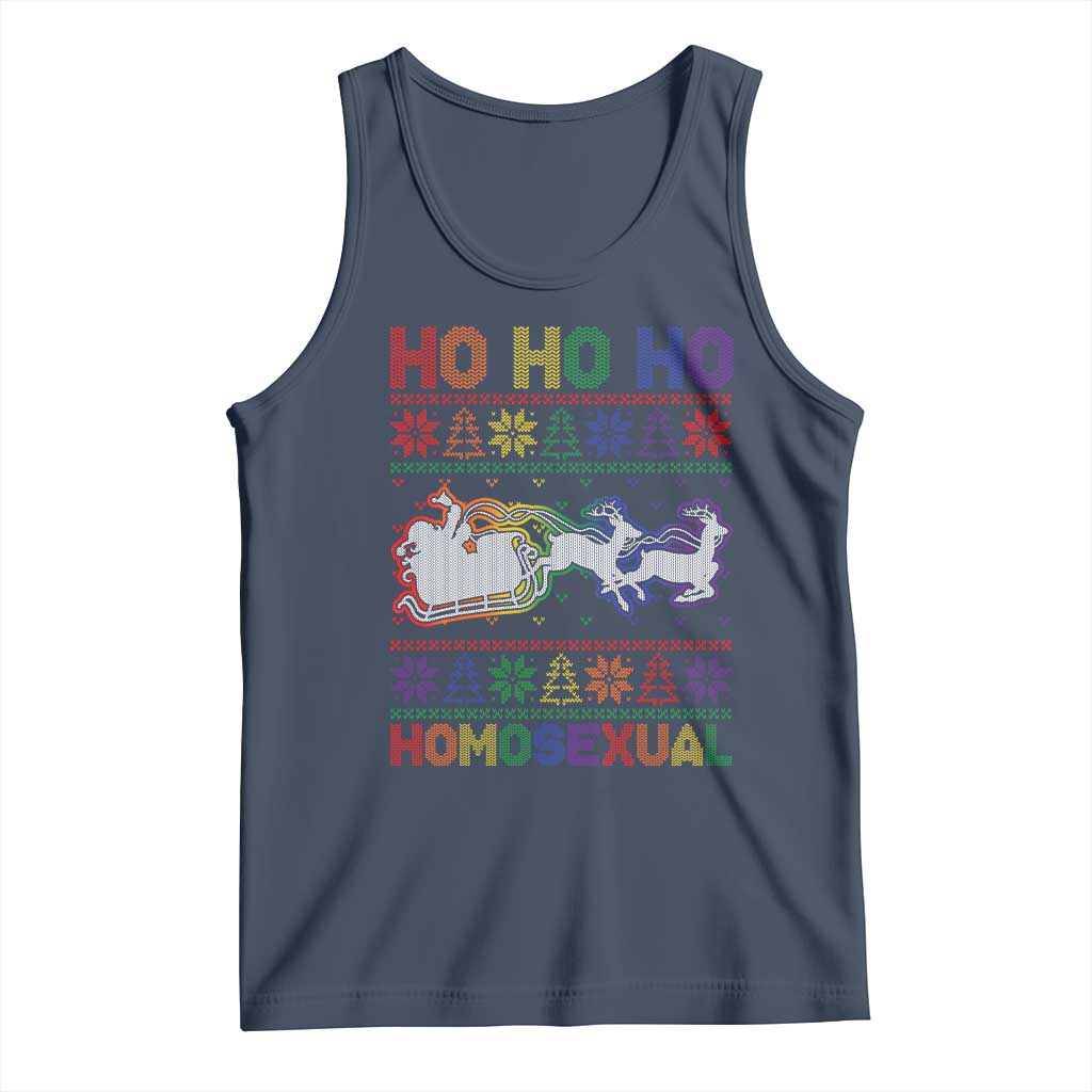 Funny Christmas LGBT Tank Top Ho Ho Ho Homosexual