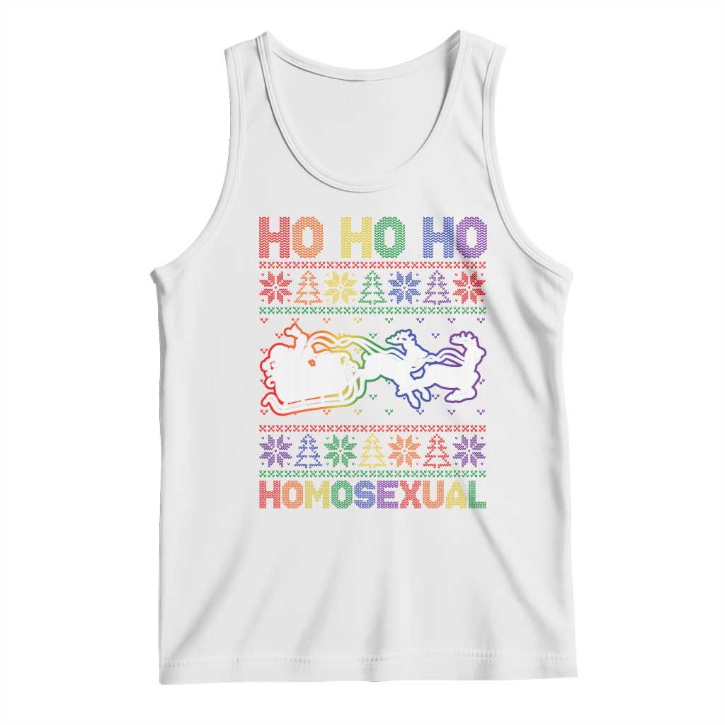 Funny Christmas LGBT Tank Top Ho Ho Ho Homosexual