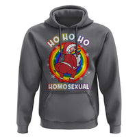 Funny Christmas LGBT Hoodie Santa Ho Ho Ho Homosexual