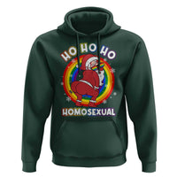 Funny Christmas LGBT Hoodie Santa Ho Ho Ho Homosexual