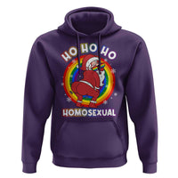 Funny Christmas LGBT Hoodie Santa Ho Ho Ho Homosexual