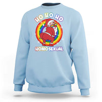 Funny Christmas LGBT Sweatshirt Santa Ho Ho Ho Homosexual - Wonder Print Shop