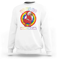 Funny Christmas LGBT Sweatshirt Santa Ho Ho Ho Homosexual - Wonder Print Shop