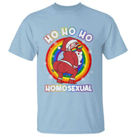 Funny Christmas LGBT T Shirt Santa Ho Ho Ho Homosexual - Wonder Print Shop