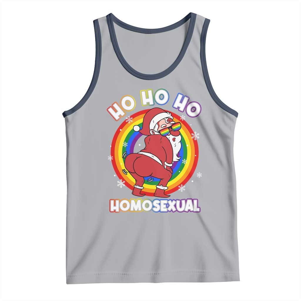 Funny Christmas LGBT Tank Top Santa Ho Ho Ho Homosexual