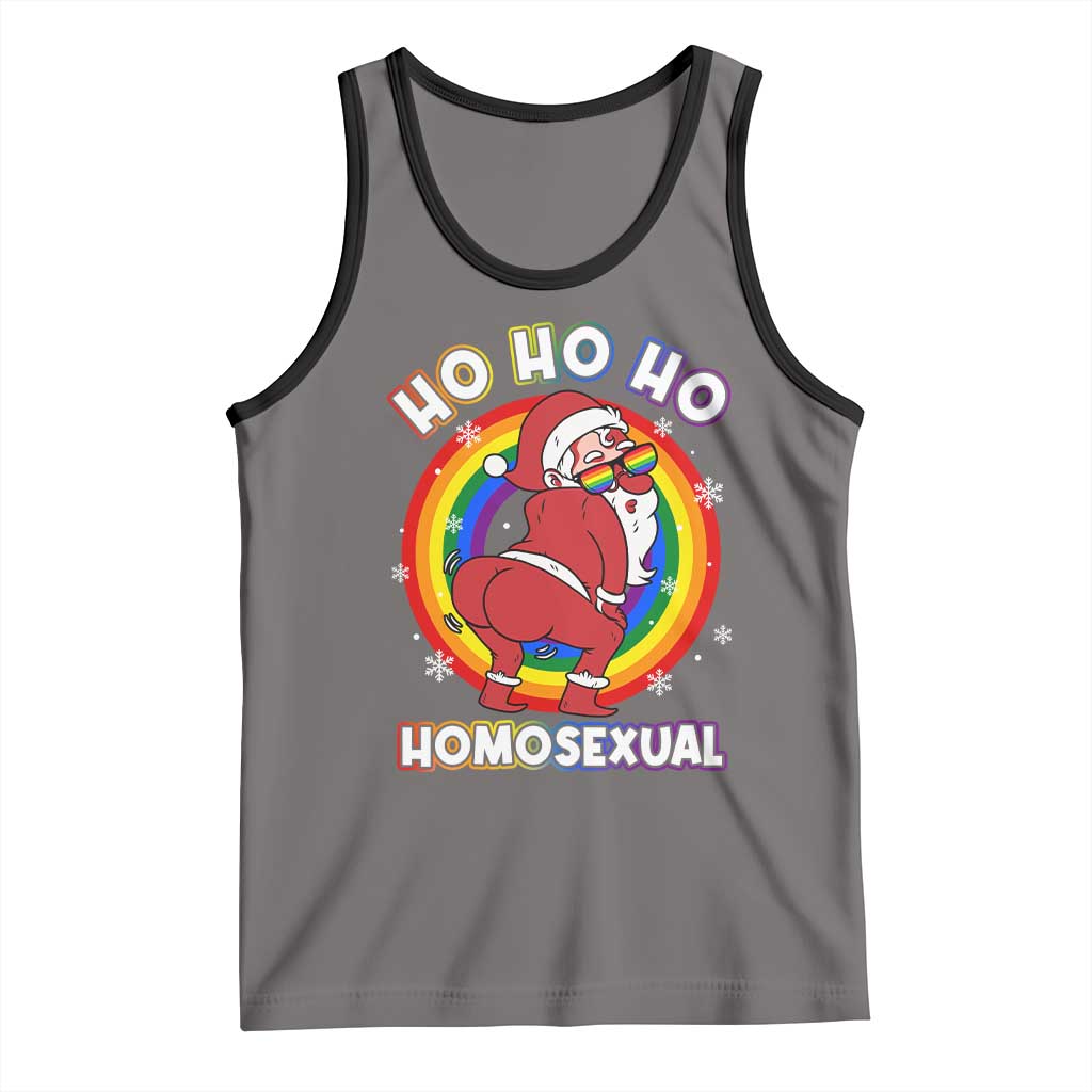 Funny Christmas LGBT Tank Top Santa Ho Ho Ho Homosexual