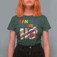 Funny Christmas LGBT T Shirt For Women Santas Favorite Ho Rainbow - Wonder Print Shop