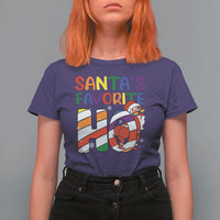 Funny Christmas LGBT T Shirt For Women Santas Favorite Ho Rainbow - Wonder Print Shop