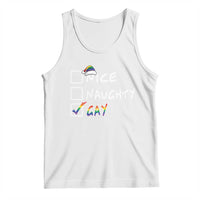 Funny Christmas LGBT Tank Top Naughty Nice Gay