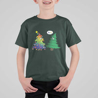 Funny Gay Christmas T Shirt For Kid Rainbow Christmas Tree LGBT - Wonder Print Shop