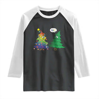 Funny Gay Christmas Raglan Shirt Rainbow Christmas Tree LGBT