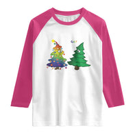 Funny Gay Christmas Raglan Shirt Rainbow Christmas Tree LGBT