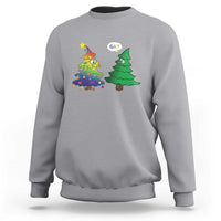 Funny Gay Christmas Sweatshirt Rainbow Christmas Tree LGBT - Wonder Print Shop