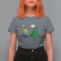 Funny Gay Christmas T Shirt For Women Rainbow Christmas Tree LGBT - Wonder Print Shop