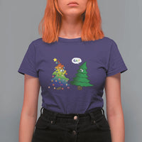 Funny Gay Christmas T Shirt For Women Rainbow Christmas Tree LGBT - Wonder Print Shop