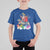 Funny Christmas LGBT T Shirt For Kid Rainbow Flag Santa Riding Dinosaur - Wonder Print Shop
