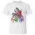 Funny Christmas LGBT T Shirt Rainbow Flag Santa Riding Dinosaur - Wonder Print Shop