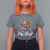 Funny Christmas LGBT T Shirt For Women Rainbow Flag Santa Riding Dinosaur - Wonder Print Shop