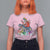 Funny Christmas LGBT T Shirt For Women Rainbow Flag Santa Riding Dinosaur - Wonder Print Shop