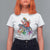 Funny Christmas LGBT T Shirt For Women Rainbow Flag Santa Riding Dinosaur - Wonder Print Shop