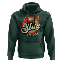 Funny Christmas LGBT Hoodie Slay All Day Sleigh Rainbow