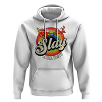 Funny Christmas LGBT Hoodie Slay All Day Sleigh Rainbow