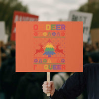 Funny Christmas LGBT Protest Sign Oh Deer Im Queer - Wonder Print Shop
