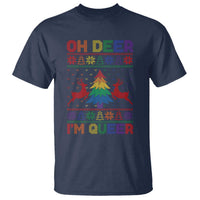 Funny Christmas LGBT T Shirt Oh Deer Im Queer - Wonder Print Shop