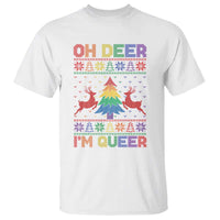 Funny Christmas LGBT T Shirt Oh Deer Im Queer - Wonder Print Shop