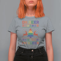 Funny Christmas LGBT T Shirt For Women Oh Deer Im Queer - Wonder Print Shop