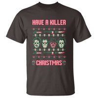 Horror Xmas T Shirt Have A Killer Christmas Horror Characters - Wonder Print Shop