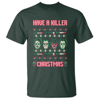 Horror Xmas T Shirt Have A Killer Christmas Horror Characters - Wonder Print Shop