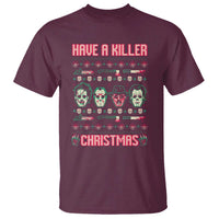 Horror Xmas T Shirt Have A Killer Christmas Horror Characters - Wonder Print Shop