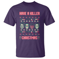 Horror Xmas T Shirt Have A Killer Christmas Horror Characters - Wonder Print Shop