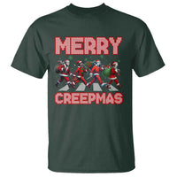 Horror Christmas T Shirt Merry Creepmas Horror Characters - Wonder Print Shop