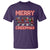 Horror Christmas T Shirt Merry Creepmas Horror Characters - Wonder Print Shop