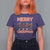 Horror Christmas T Shirt For Women Merry Creepmas Horror Characters - Wonder Print Shop