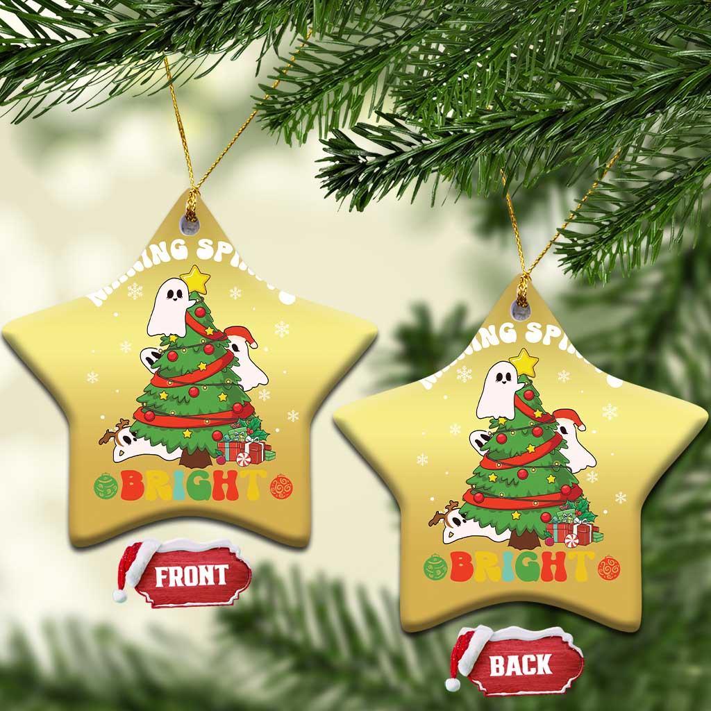 Gothic Xmas Christmas Ornament Making Spirits Bright Cute Ghost Christmas Tree - Wonder Print Shop