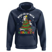 Gothic Xmas Hoodie Making Spirits Bright Cute Ghost Christmas Tree