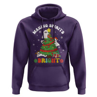 Gothic Xmas Hoodie Making Spirits Bright Cute Ghost Christmas Tree