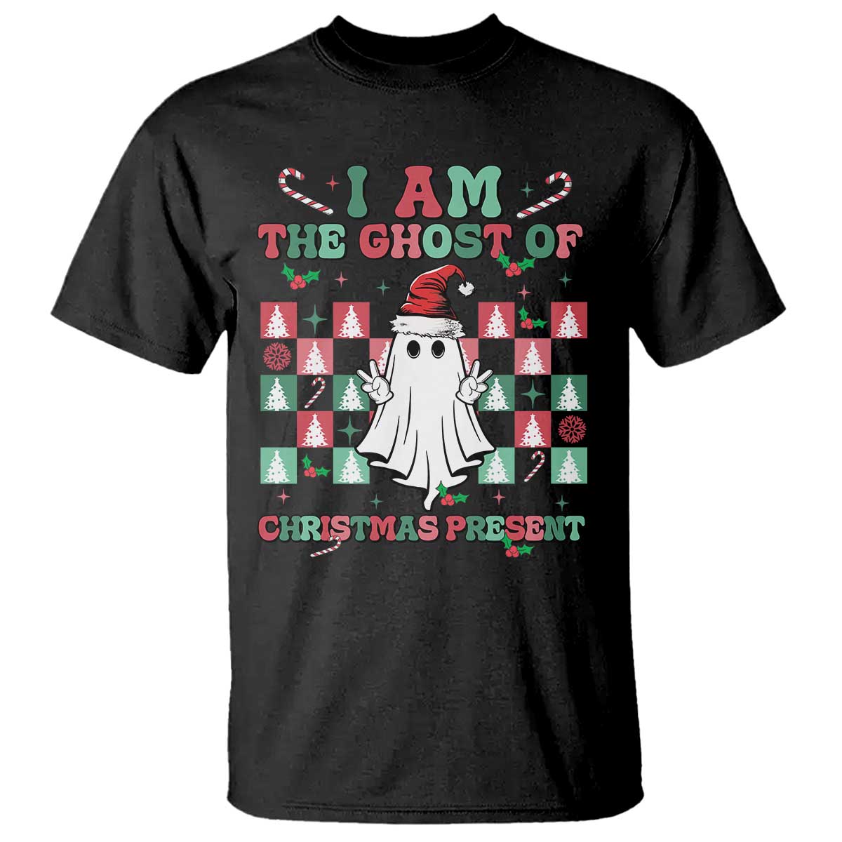 Funny Xmas T Shirt I Am The Ghost Of Christmas Present - Wonder Print Shop