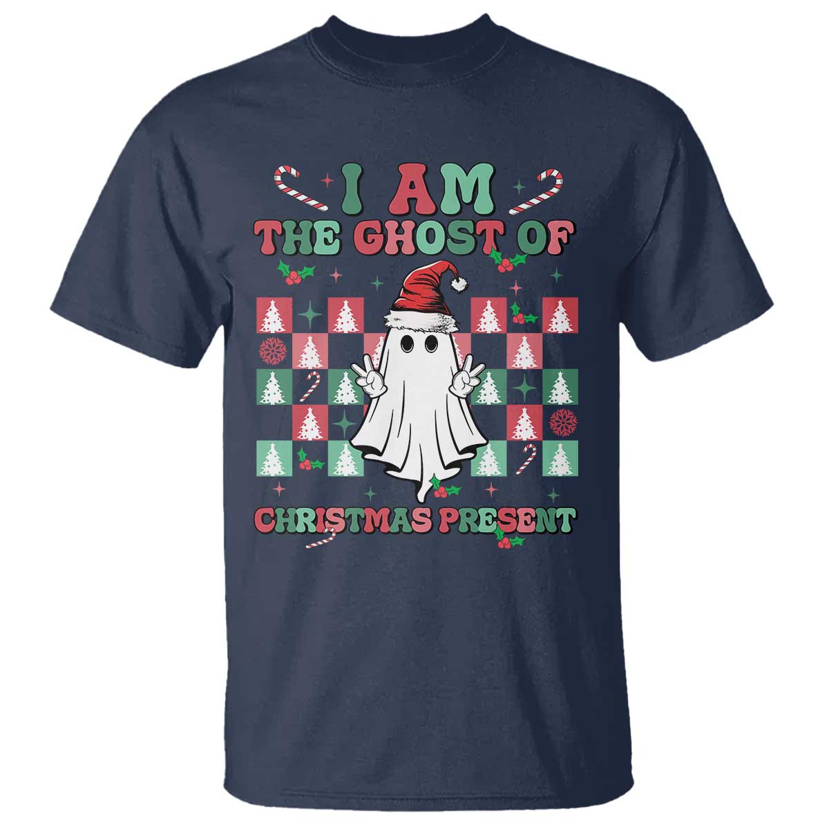 Funny Xmas T Shirt I Am The Ghost Of Christmas Present - Wonder Print Shop