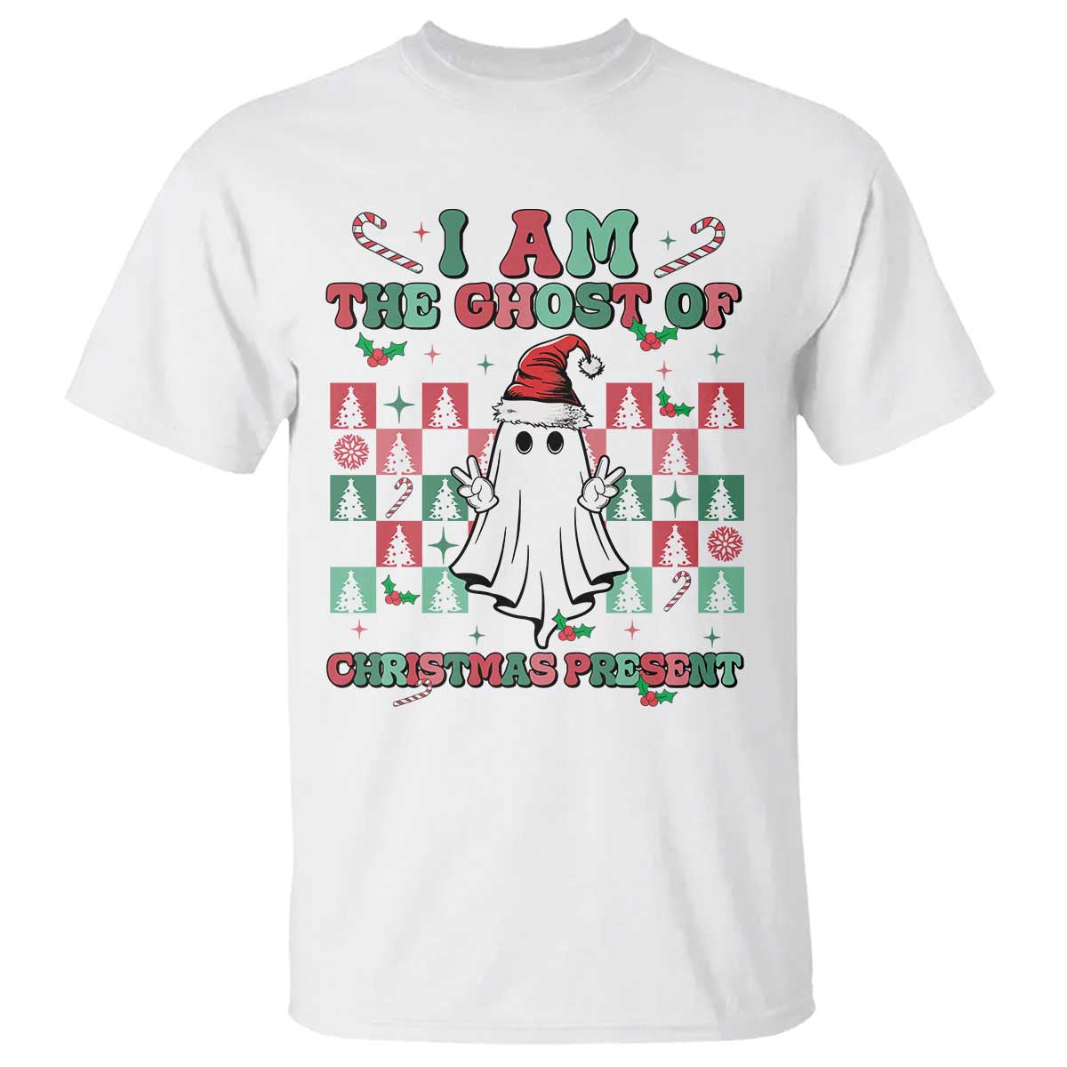 Funny Xmas T Shirt I Am The Ghost Of Christmas Present - Wonder Print Shop