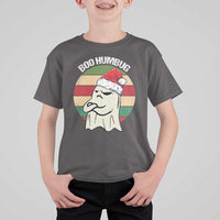 Gothic Xmas T Shirt For Kid Boo Humbug Santa Ghost - Wonder Print Shop