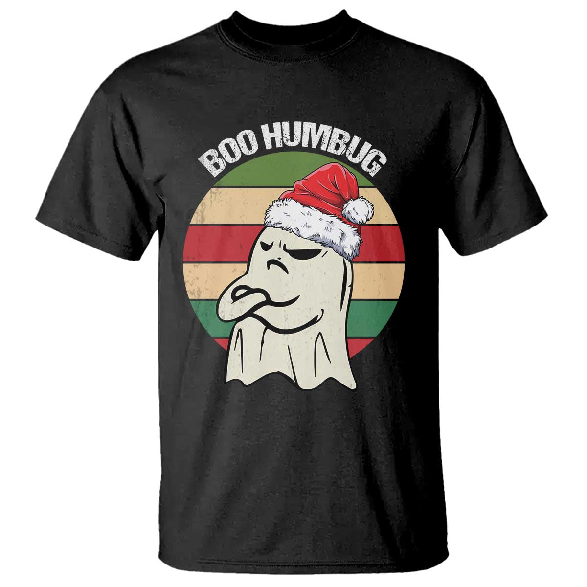 Gothic Xmas T Shirt Boo Humbug Santa Ghost - Wonder Print Shop