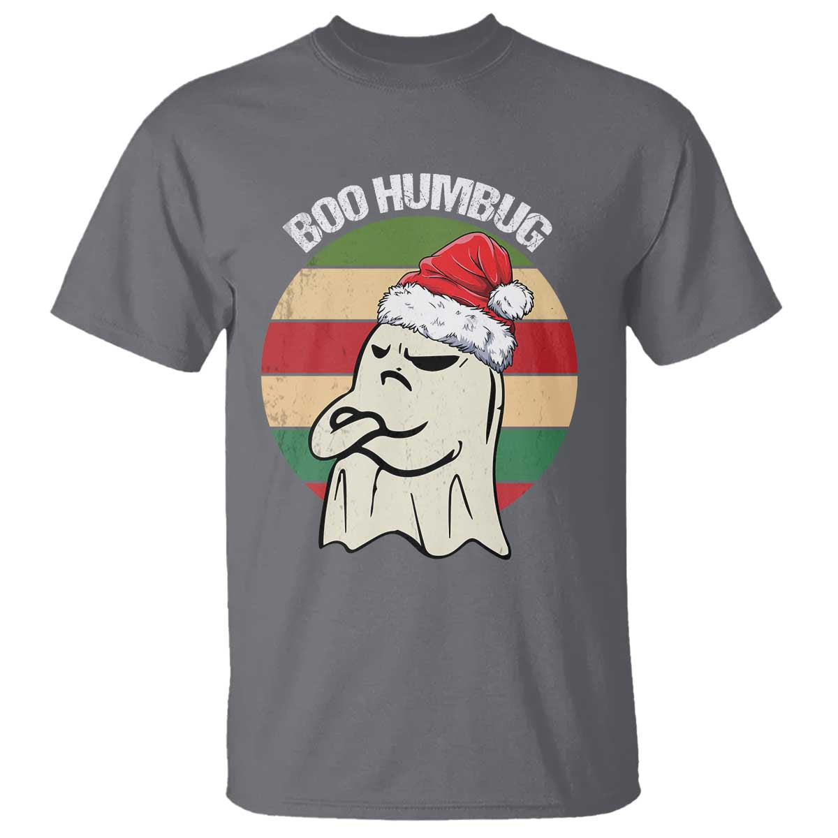 Gothic Xmas T Shirt Boo Humbug Santa Ghost - Wonder Print Shop