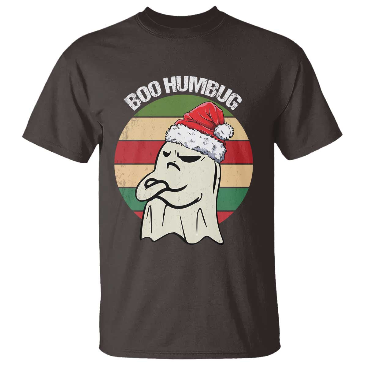 Gothic Xmas T Shirt Boo Humbug Santa Ghost - Wonder Print Shop